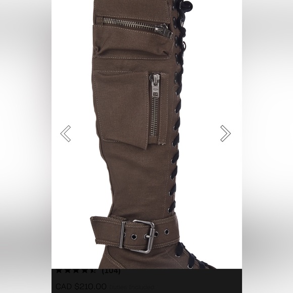 Brand new knee high Dolls Kill combat boots - Picture 2 of 4